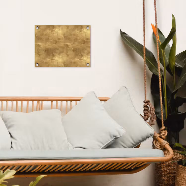 Industrieel - Textuur - Goud tuinposter los doek klein 239 -sfeer7