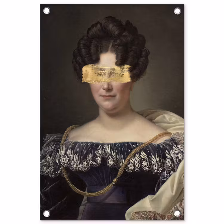 Johanna Henriette Engelen - Dubois Drahonet - Goud tuinposter los doek klein -3d