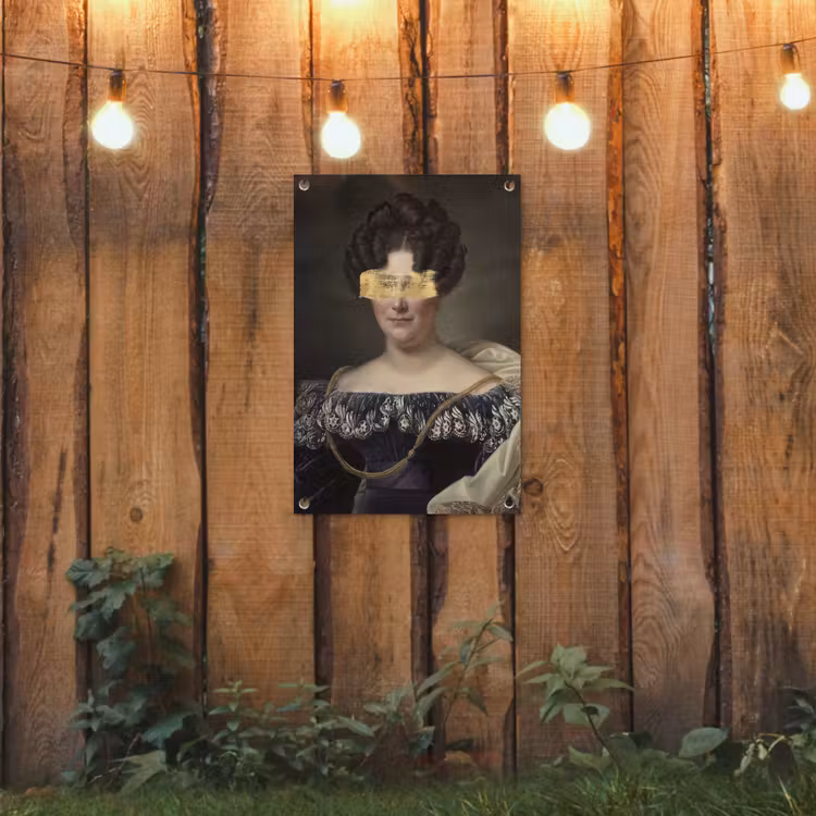 Johanna Henriette Engelen - Dubois Drahonet - Goud tuinposter los doek klein -sfeer1