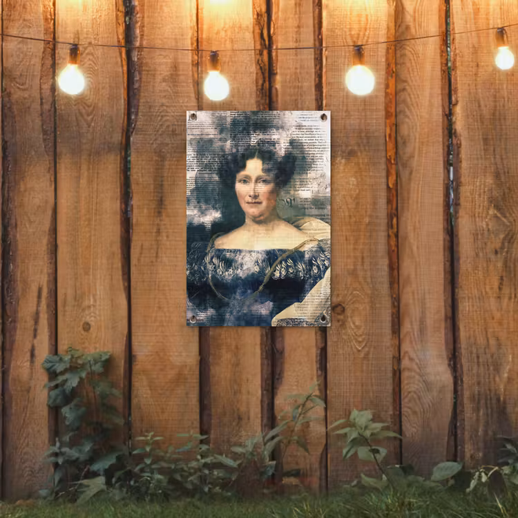 Johanna Henriette Engelen - Dubois Drahonet - Krant tuinposter los doek klein -sfeer1