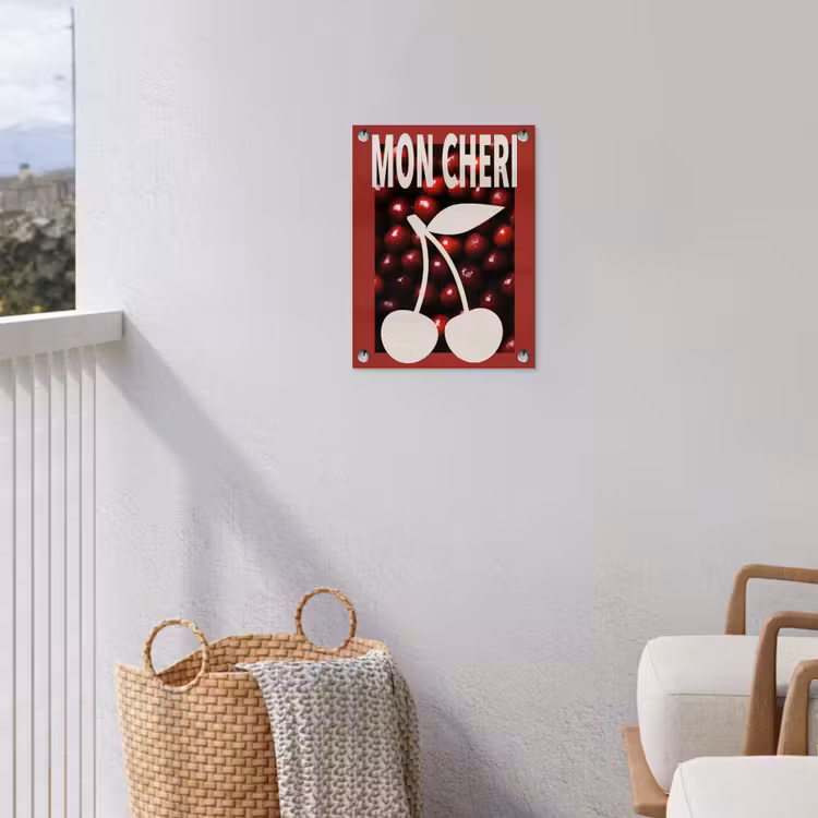 Kersen - Illustratie - Rood tuinposter los doek klein -sfeer8