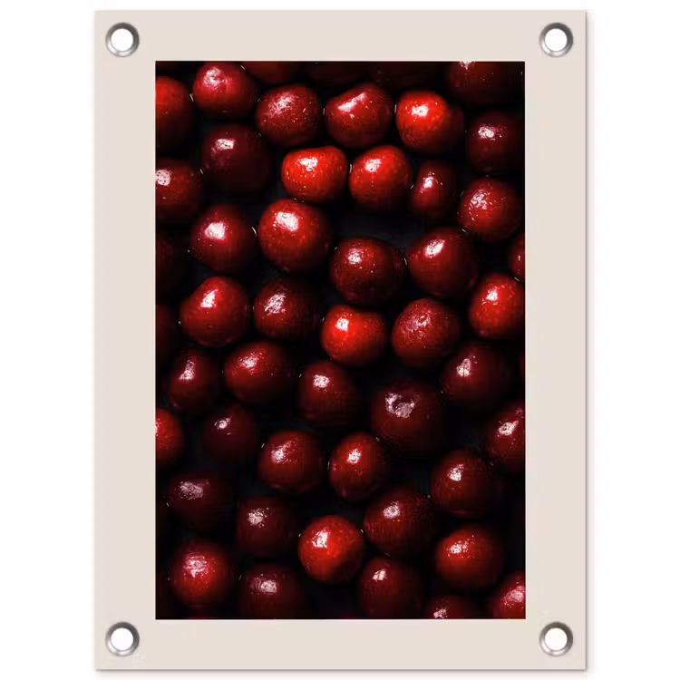 Kersen - Rood tuinposter los doek klein -3d