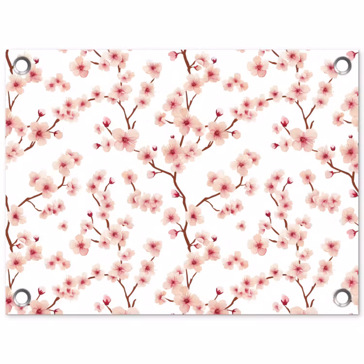 Kersenbloesem - Takken - Roze tuinposter los doek klein 239 -3d
