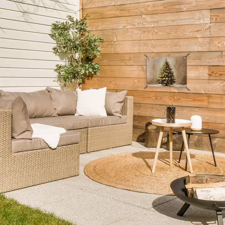 Kerst - Sfeer - Groen tuinposter los doek klein -sfeer4