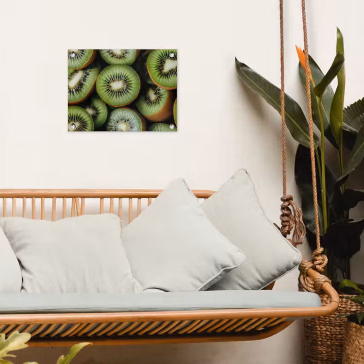 Kiwi - Fruit - Groen tuinposter los doek klein -sfeer7