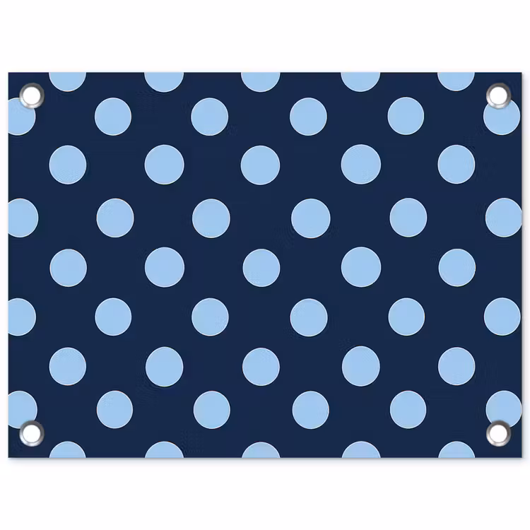 Klassiek - Dots - Blauw tuinposter los doek klein 239 -3d