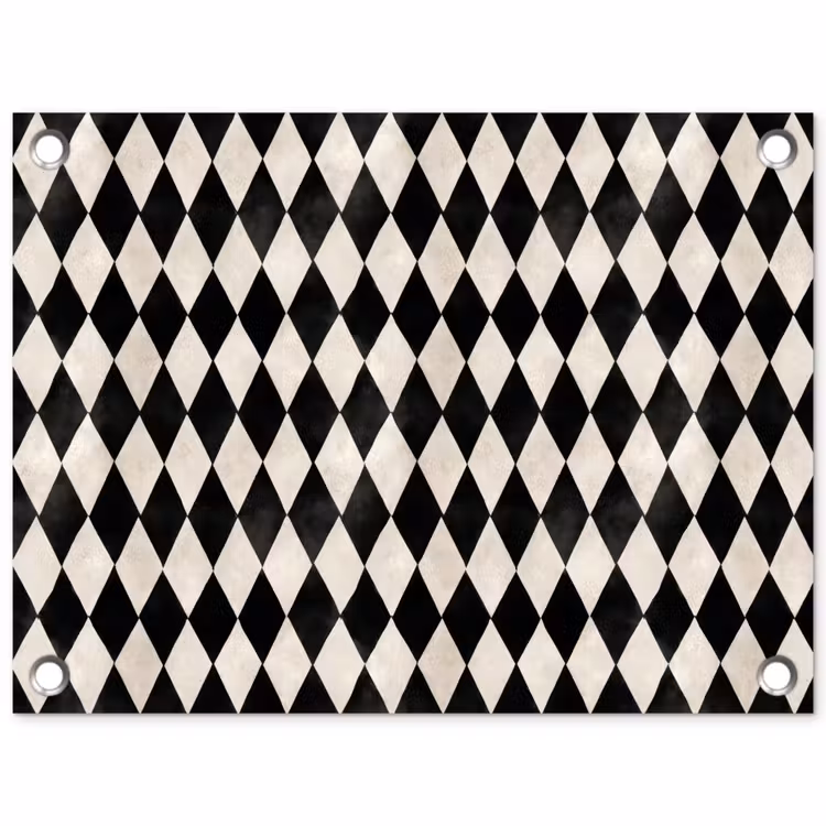 Klassiek - Patroon - Zwart tuinposter los doek klein 239 -3d