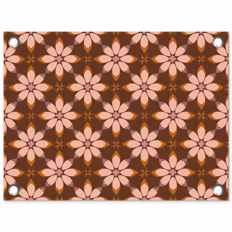 Klassiek - Retro - Bruin tuinposter los doek klein 239 -3d
