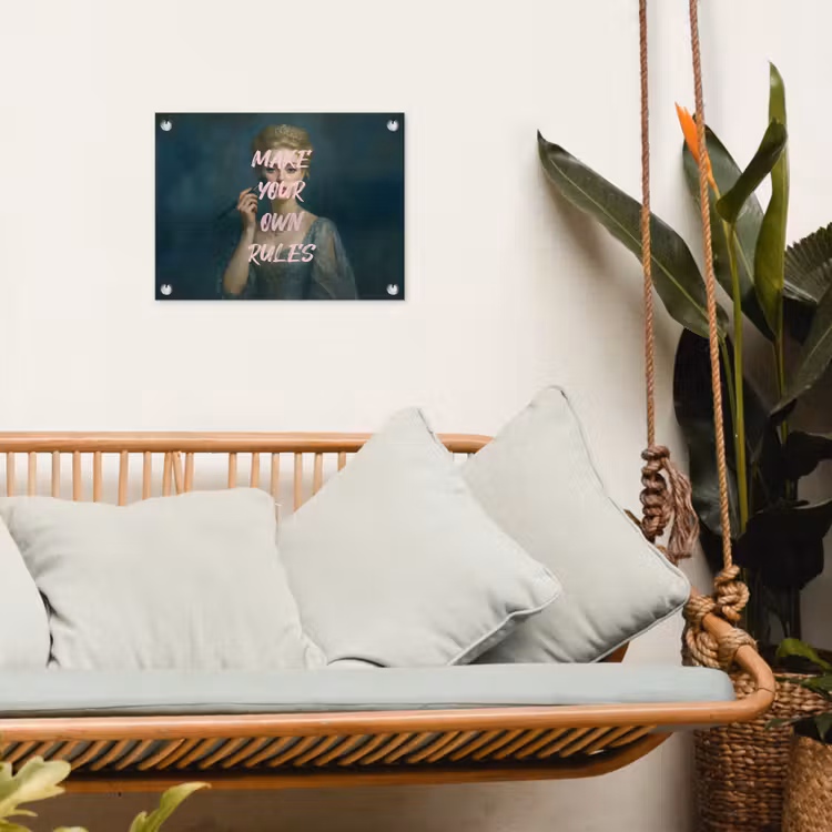 Klassiek - Sierlijk - Roze tuinposter los doek klein -sfeer7
