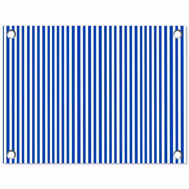 Klassiek - Strepen - Blauw tuinposter los doek klein 239 -3d