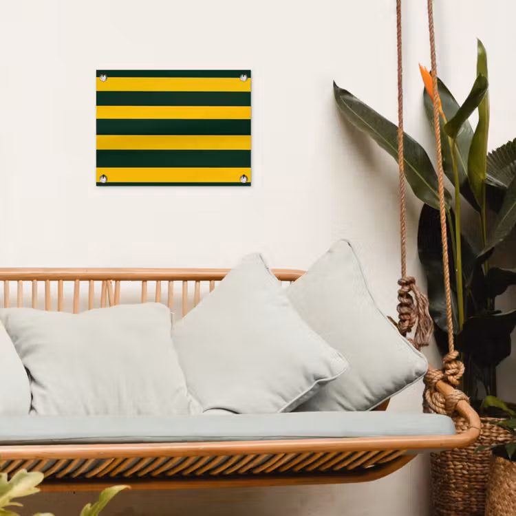 Klassiek - Strepen - Groen tuinposter los doek klein 239 -sfeer7