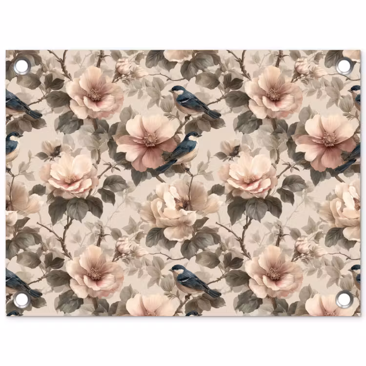 Klassiek - Vogels - Kleurrijk tuinposter los doek klein 239 -3d