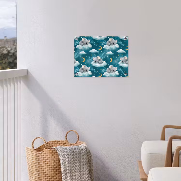 Koala's - Betoverend - Blauw tuinposter los doek klein 239 -sfeer8