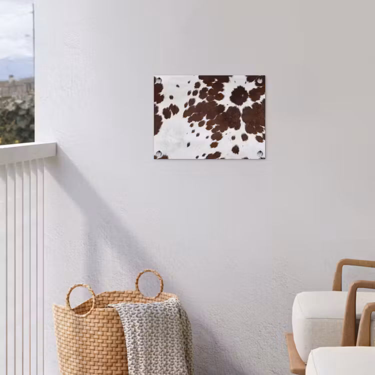 Koeienhuid - Klassiek - Bruin tuinposter los doek klein -sfeer8