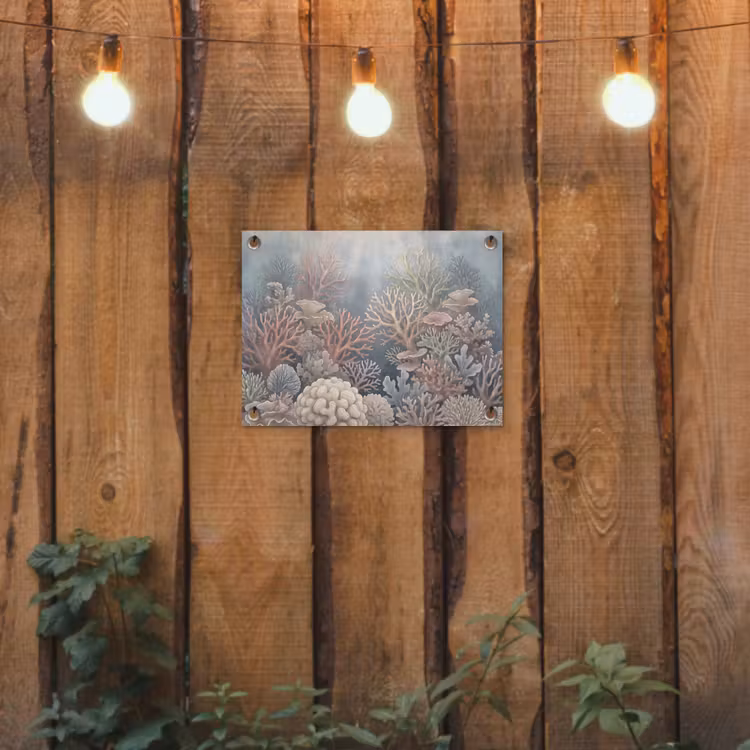 Koraal - Zeeleven - Onderwater - Illustratie - Natuur tuinposter los doek klein -sfeer1