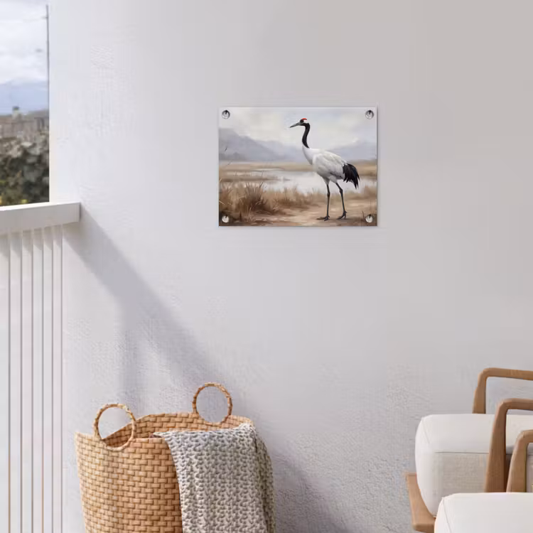 Kraanvogel - Natuur - Realistisch tuinposter los doek klein -sfeer8