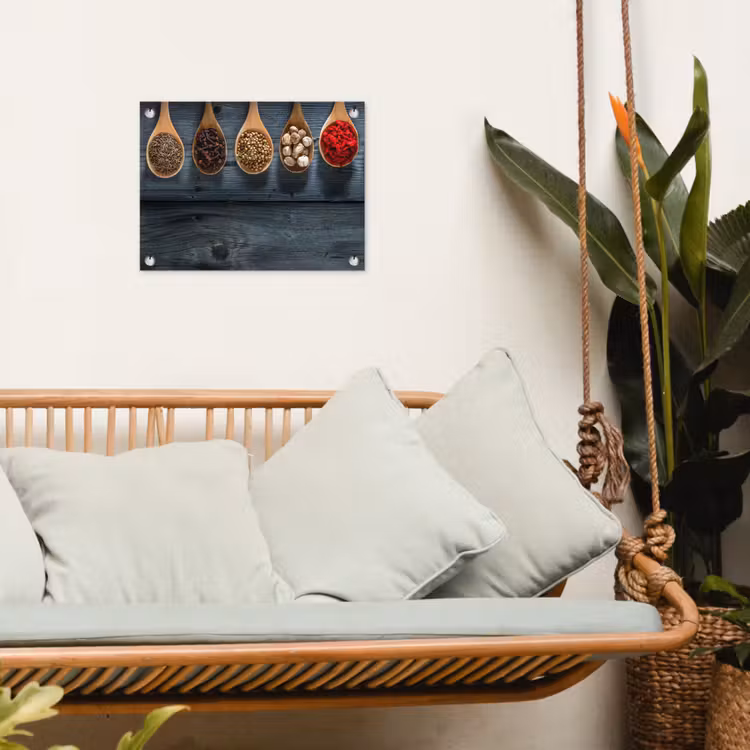 Kruiden - Lepels - Hout - Keuken - Specerijen - Industrieel tuinposter los doek klein -sfeer7