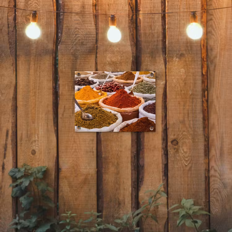 Tuinposter - Kruiden - Markt - Eten - Kruiden - Markt - Eten tuinposter los doek klein