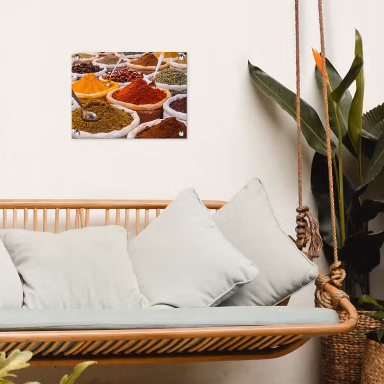 Tuinposter - Kruiden - Markt - Eten - Kruiden - Markt - Eten tuinposter los doek klein