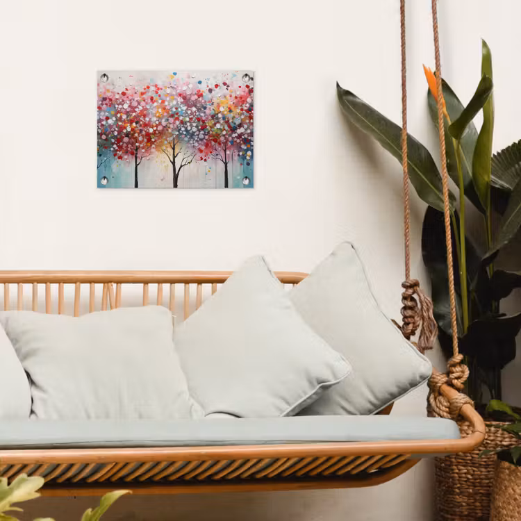 Kunst - Bomen - Natuur - Acryl tuinposter los doek klein -sfeer7