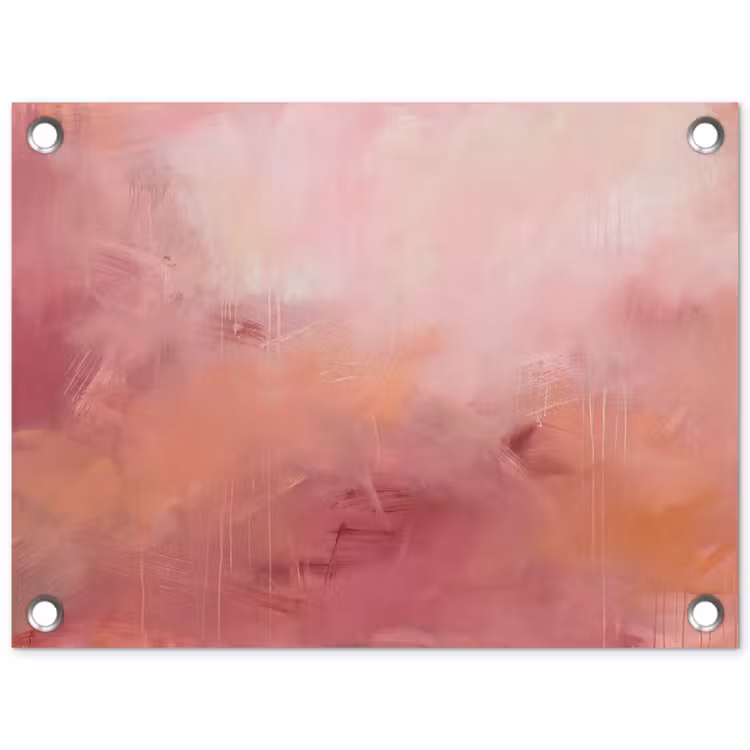 Kunst - Vloeiend - Pastel - Abstract tuinposter los doek klein -3d