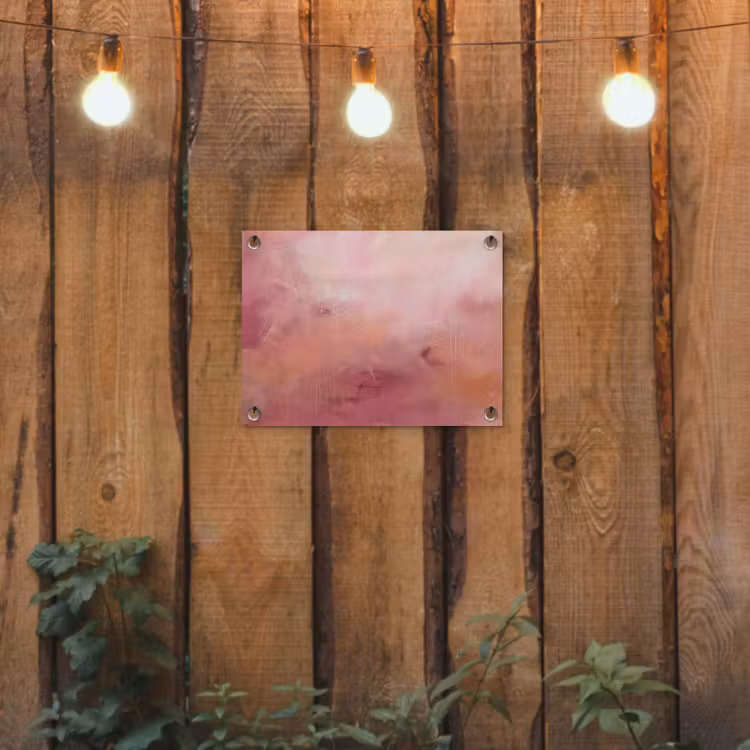 Kunst - Vloeiend - Pastel - Abstract tuinposter los doek klein -sfeer1