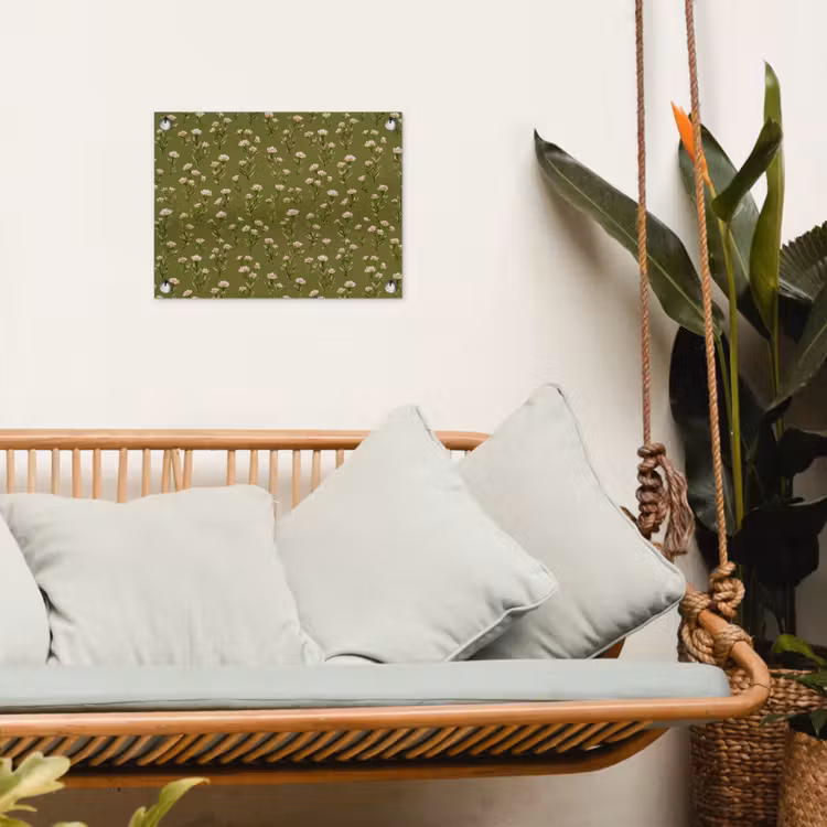 Landelijk - Bloemen - Groen tuinposter los doek klein 239 -sfeer7