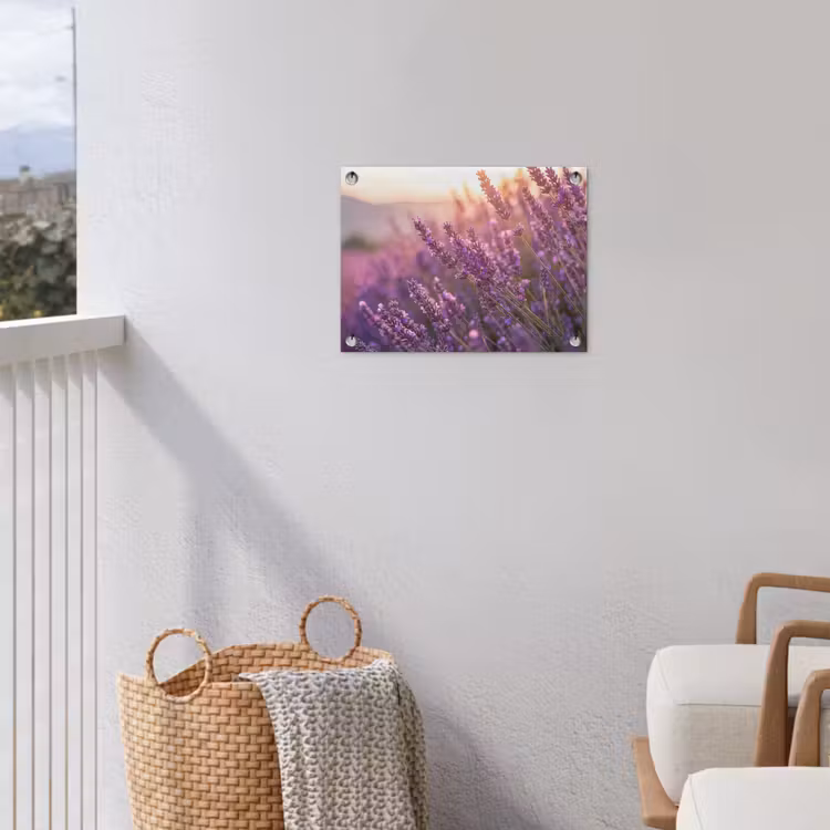 Lavendel - Paars - Zonlicht tuinposter los doek klein -sfeer8