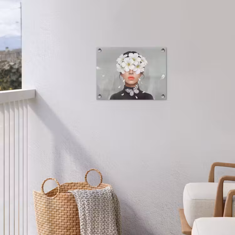 Lelies - Portret - Wit tuinposter los doek klein -sfeer8