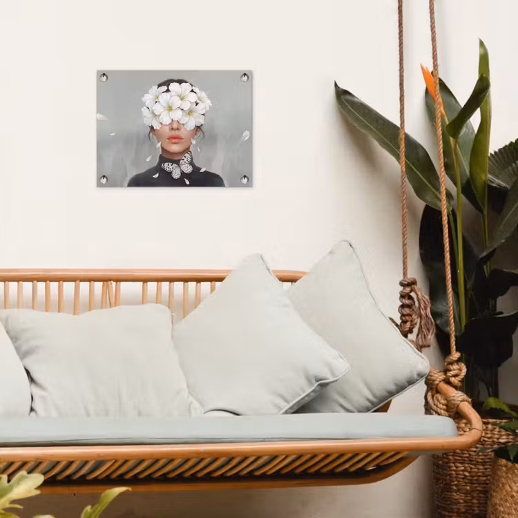 Lelies - Portret - Wit tuinposter los doek klein -sfeer7