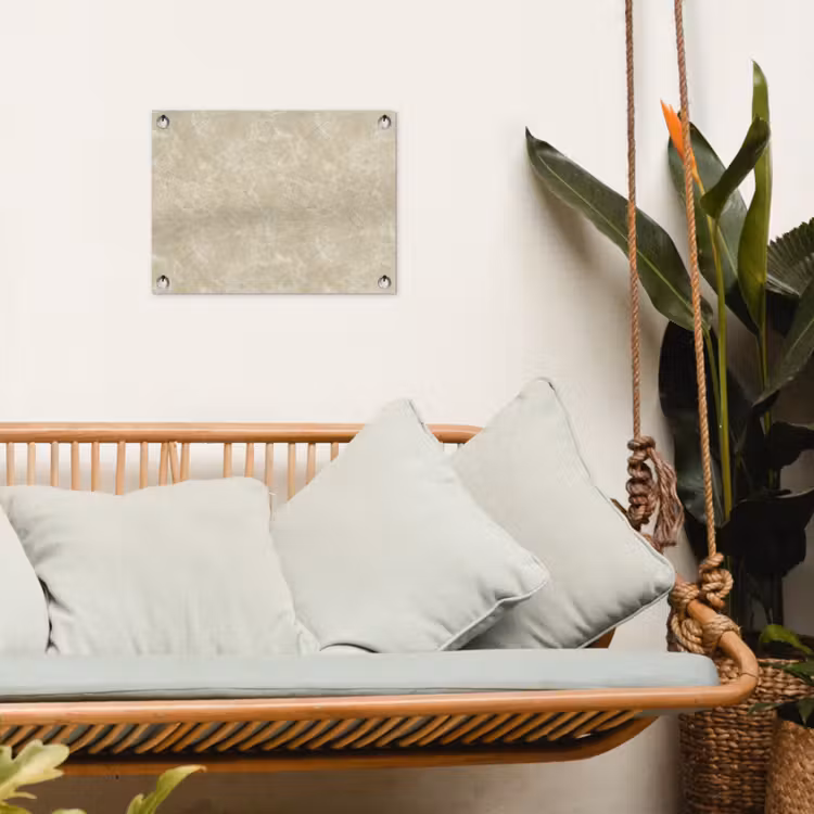 Lichtbeige - Marmer - Diffusie adering tuinposter los doek klein 239 -sfeer7
