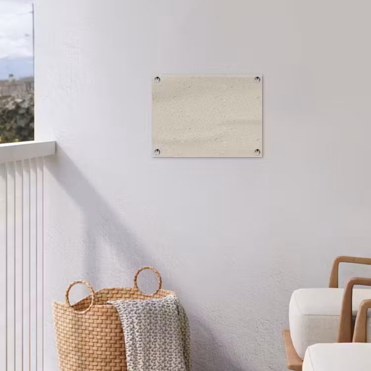 Lichtbeige - Terrazzo - Grijs tuinposter los doek klein 239 -sfeer8