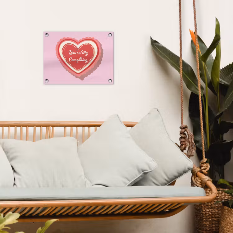 Liefde - Hart - Valentijn tuinposter los doek klein -sfeer7