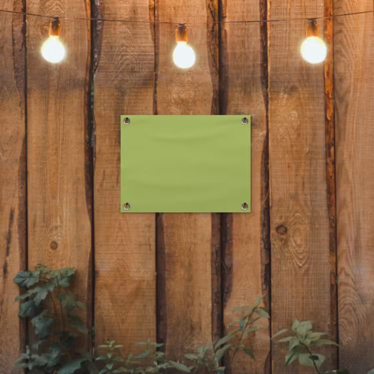 Lime - Glow - Groen tuinposter los doek klein 239 -sfeer1
