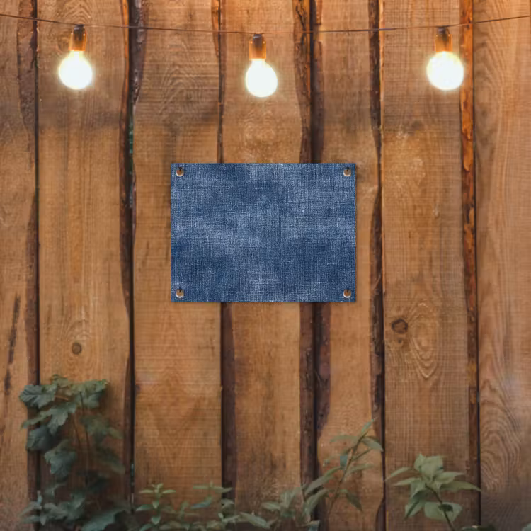 Linnen - Textuur - Patroon - Denim - Rustiek tuinposter los doek klein 239 -sfeer1