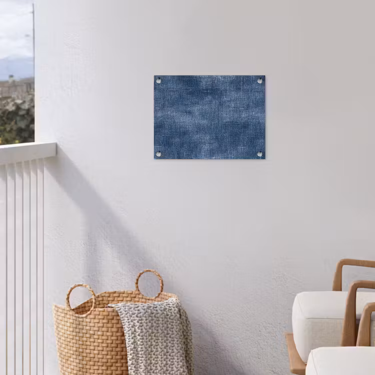 Linnen - Textuur - Patroon - Denim - Rustiek tuinposter los doek klein 239 -sfeer8