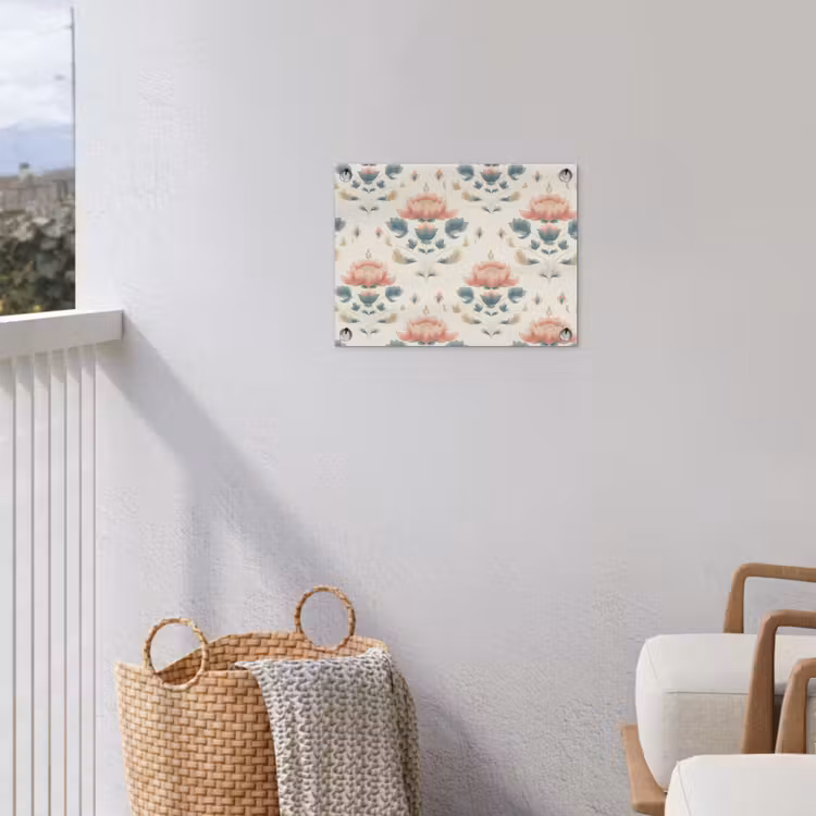Lotus - Bloemen - Roze tuinposter los doek klein 239 -sfeer8
