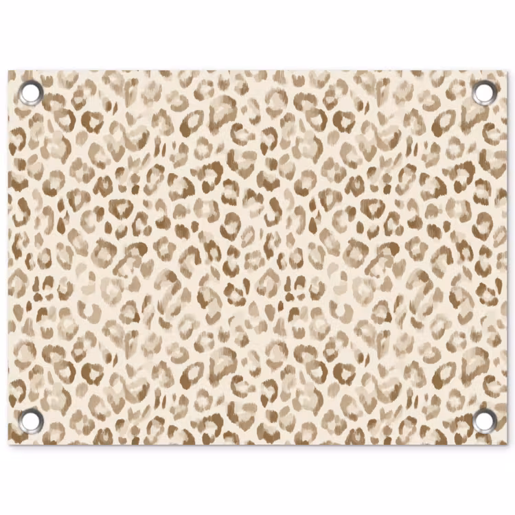 Luipaard - Klassiek - Beige tuinposter los doek klein 239 -3d