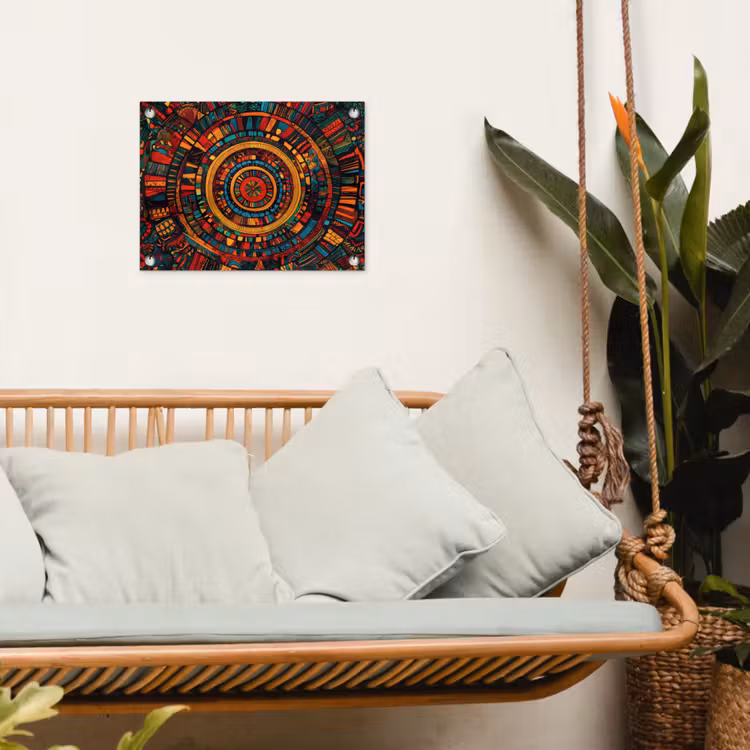 Mandala - Cirkels - Patronen tuinposter los doek klein -sfeer7
