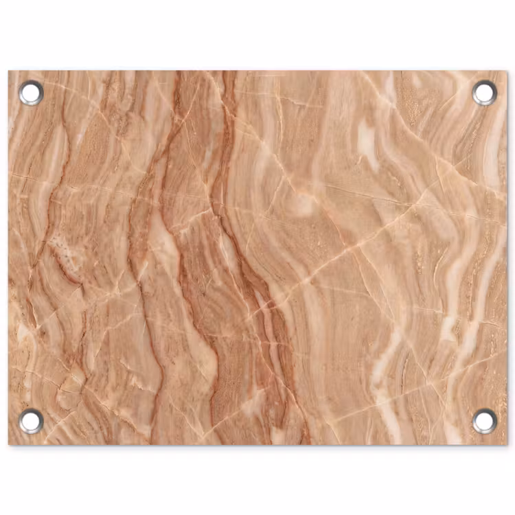Marmer - Ader - Natuur - Abstract - Beige tuinposter los doek klein -3d