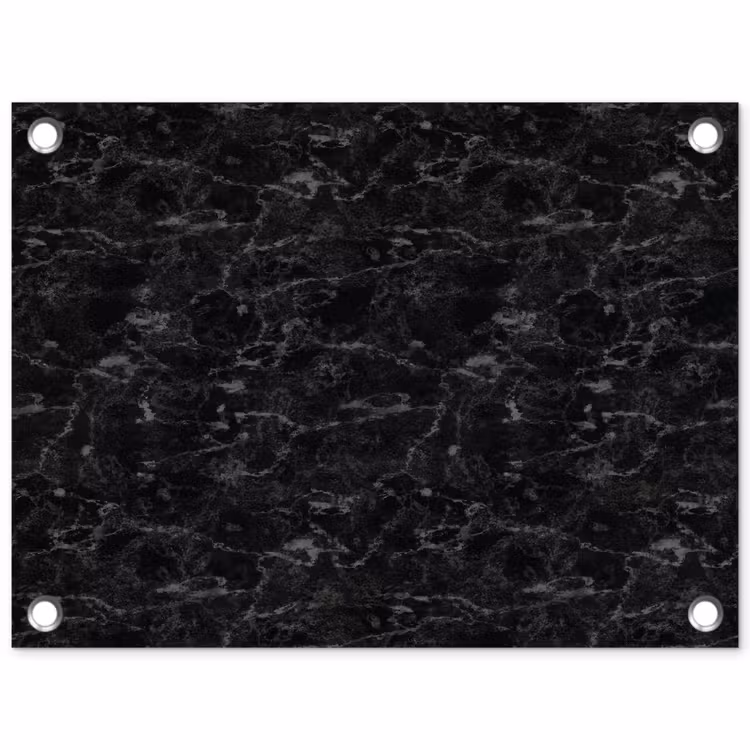 Marmer - Aders - Zwart tuinposter los doek klein 239 -3d