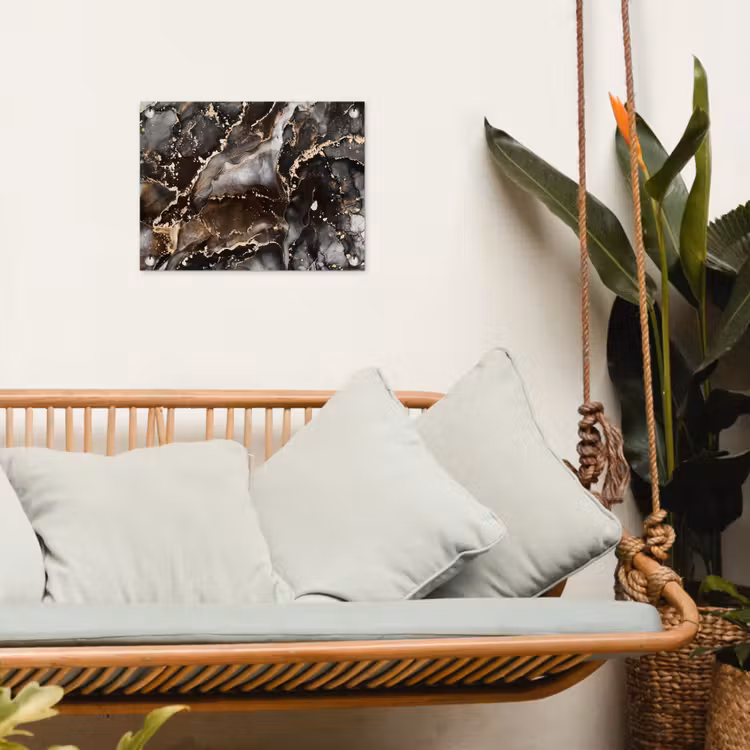 Marmer - Goud - Glitter - Luxe tuinposter los doek klein -sfeer7