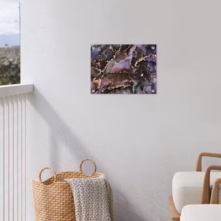 Marmer - Goud - Roze tuinposter los doek klein -sfeer8