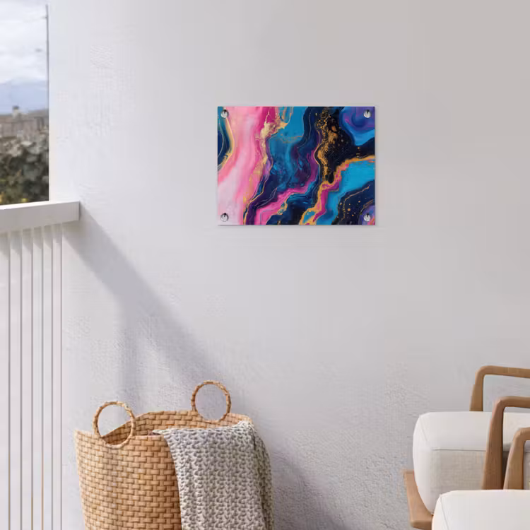 Marmer - Modern - Goud tuinposter los doek klein -sfeer8