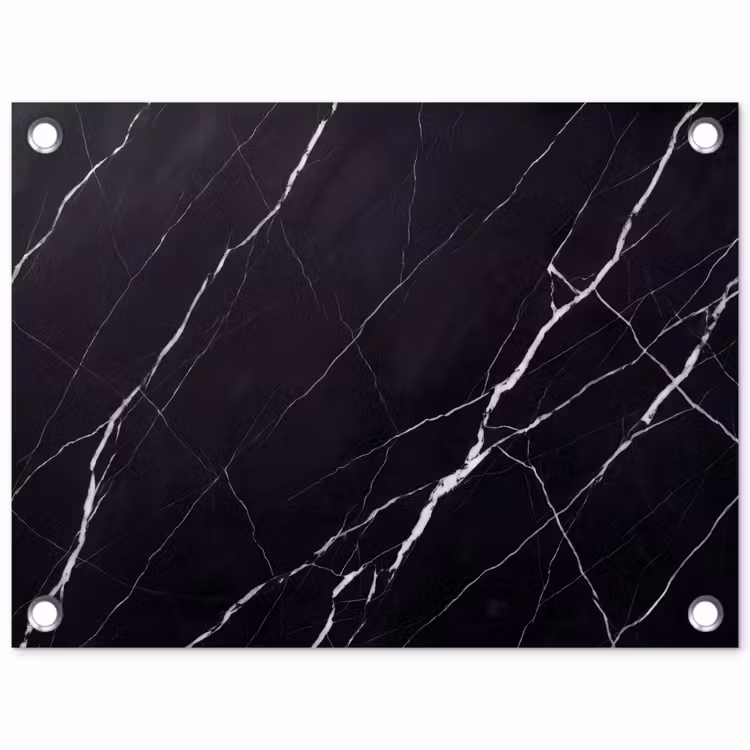 Marmer - Patroon - Abstract - Modern - Zwart tuinposter los doek klein -3d