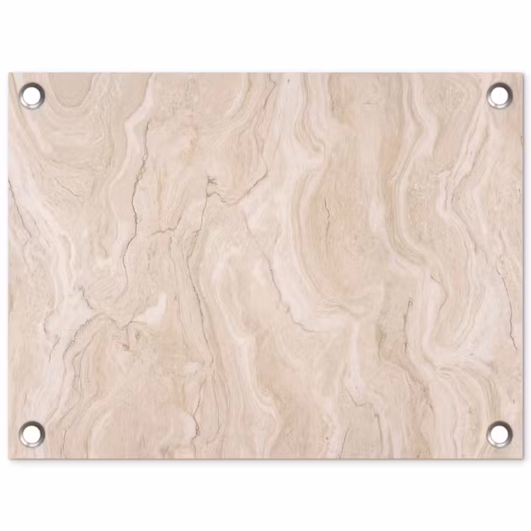 Marmer - Patroon - Beige - Steen - Abstract tuinposter los doek klein -3d