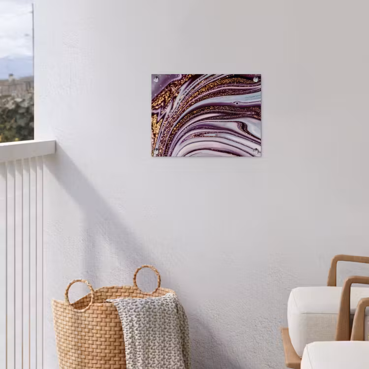 Marmer - Roze - Goud - Glitter - Marmerlook - Luxe tuinposter los doek klein -sfeer8