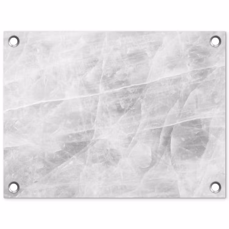 Marmer - Steen - Wit - Luxe - Marmerlook tuinposter los doek klein -3d