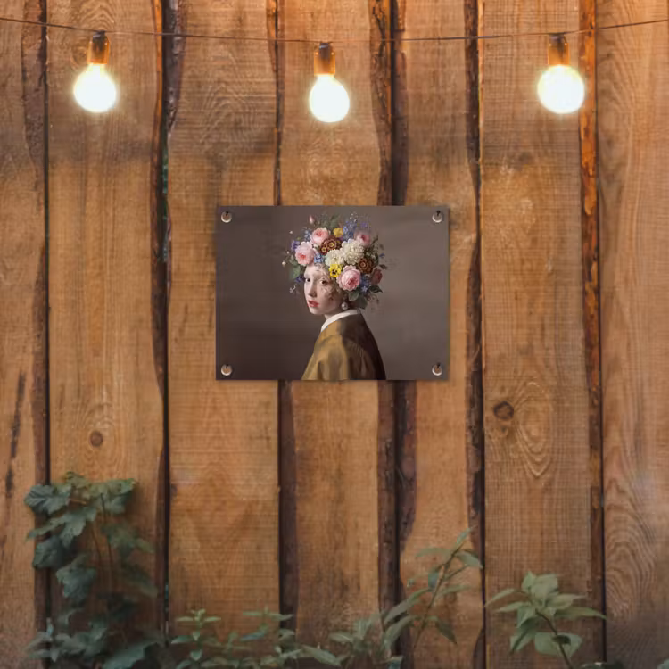 Meesterwerk - Modern - Kleurrijk tuinposter los doek klein -sfeer1