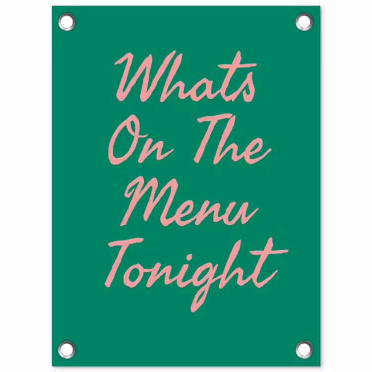 Menu - Quote - Roze tuinposter los doek klein -3d
